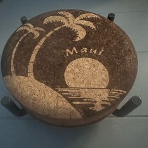 Cork drink coaster set from Maui Hawaii